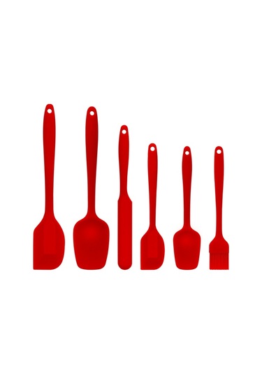 Sumo Sm1017 Margo 6'lı Silikon Spatula Mutfak Seti - Kırmızı Diğer