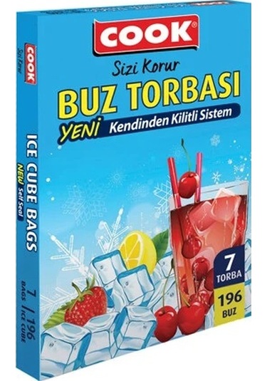 Cook Kendinden Kilitli Sistem Buz Torbası 12 x 7'li