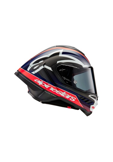 Alpinestars Supertech R10 Carbon Team Spor Motosiklet Kaskı Mat Siyah Kırmızı Beyaz