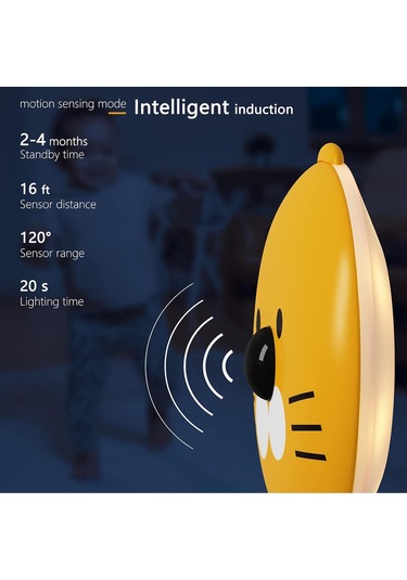 Gece Lambası, Şarj Edilebilir Hareket Sensörlü Gece Lambası, Manyetik, Zqkla