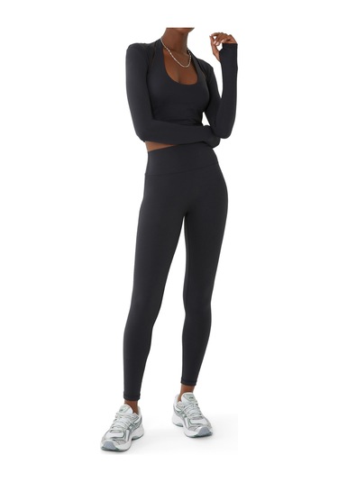 L Couture Tam Boy Aktif Legging Siyah