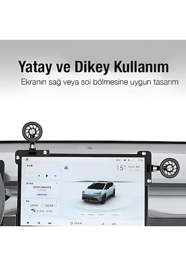 Polham Tesla Model Y, Model S, Model X, Model 3 Ekranı İle Uyumlu Manyetik Telefon Tutucu, Titremez Sarsılmaz