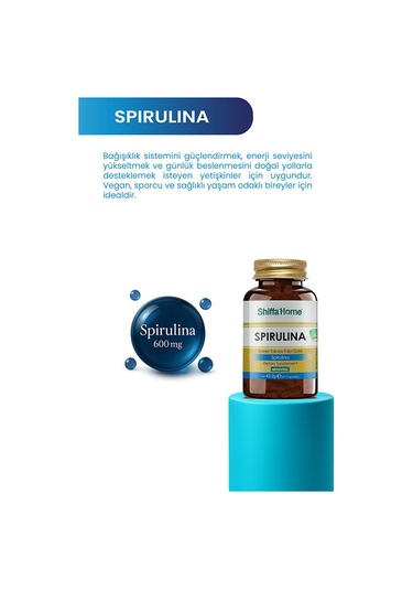 Spirulina Deniz Yosunu 60 Kapsül Vegan