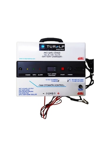 Turalp Akü Sarj Cihazı 20-250 Amper Agm Jel Kuru Sulu Tip Fan Sogutmalı