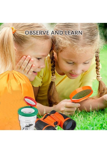 Samdoo Çocuklar İçin Doğa Macera Seti - 27 Parça: Keçi Ağları, Binokül, Pusula, Fener, Büyüteç Ve Daha Fazla - Eğitici Hediye