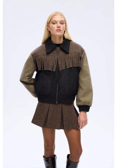 Quzu Siyah Kadın Ceket Ckt01037 Siyah