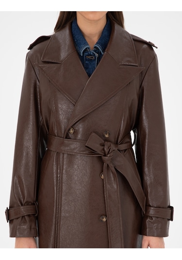 Pierre Cardin Kadın Kahverengi Trençkot 50295956-vr029 Kahverengi