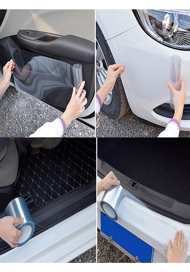 Araç Kapı Eşik Çizik Önleyici Şeffaf Koruma Folyo 10 cm x 5 metre
