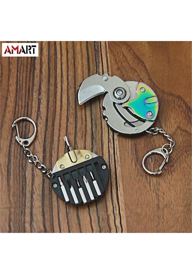 Ccgloball Çok Fonksiyonlu Cep Araçları Mini Katlanır Tornavida Pense Kesici Madeni Para Anahtarlık