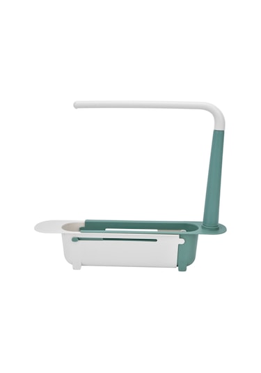 Geeroyoo Sıvı Boşaltma Delikli, Uzatılabilir, Bez Tutucu Özellikli Siyah Mutfak Lavabo Depolama Rafı Renk Rastgele Siyah