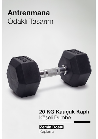 Çelik Ağırlık, Metal Tutma Yerlerine Sahip Tekli Dambıl- Kdb20 Kg Tekli