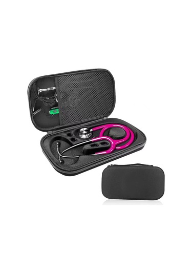 Skycity Stetoskop Korumalı Çantası - Eva Materyal, Şok Ve Su Geçirmez, Sert Kasa Tasarımı, Kol Saati Ve Aksesuar İçin Mesh Cep, Kol Grifi İle Taşınabilir Siyah