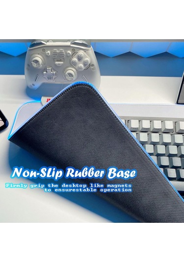 Rgb Düz Beyaz Su Geçirmez Gaming Işıklı Oyuncu Mousepad