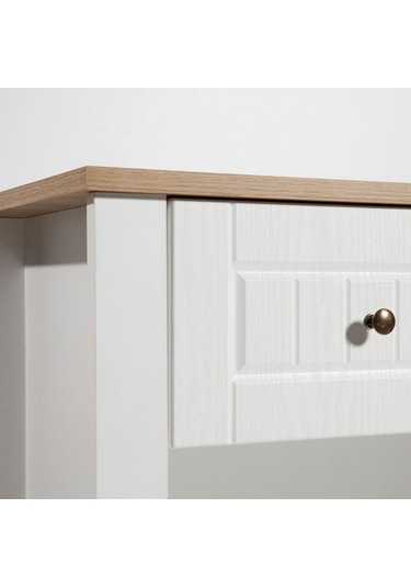 Just Home Mona Dresuar - Beyaz / Sepet - 83x38x90 Cm Beyaz / Sepet Beyaz