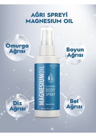 Beauty Magnezyum Yağı 200 Ml Magnesium Oil Sprey Form