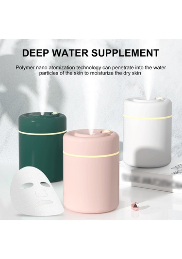 Hangfox Usb Nemlendirici 180ml Ev/ofis/araç İçin Isınır Işıklı Gece Lambası Otomatik Kapanma Beyaz