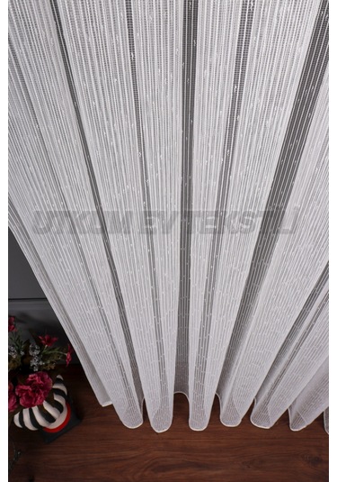 Çizgili Nokta Desen Armür Tül Perde Akdz 1077