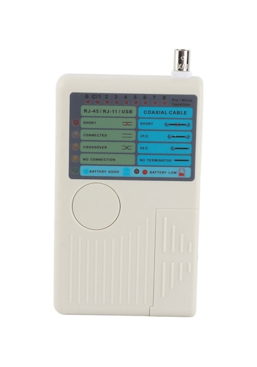 Lemestar Rj45/rj11/usb/bnc Kablolarını Test Eden Taşınabilir Ağ Kablosu Testeri - Utp/stp Lan İzleyici, Led Ve Sesli Bildirim Pil Dahil Değil
