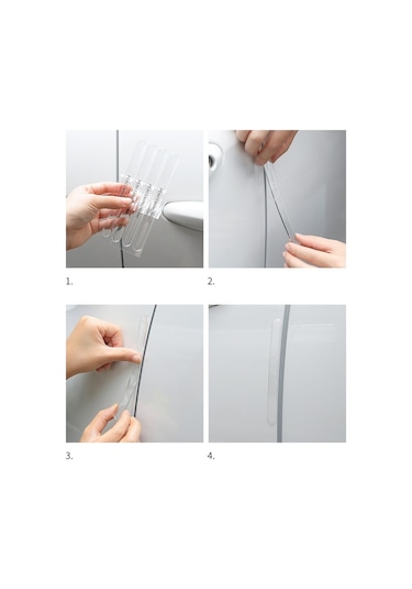 Kapı Koruma Bademi Şeffaf Silikon 4 Adet