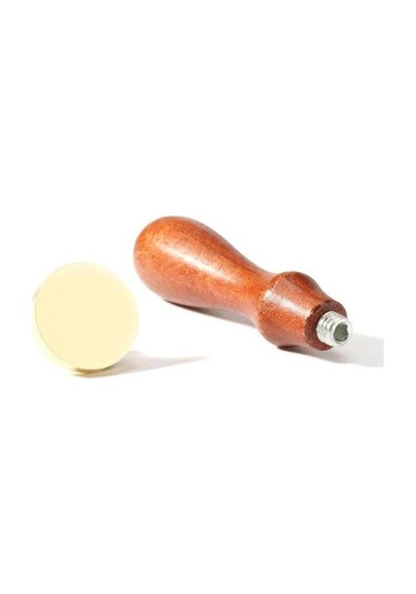 Eritme Balmumu Mührü Damga 20 Mm Yuvarlak Boş Bakır Kafa + Gülağa