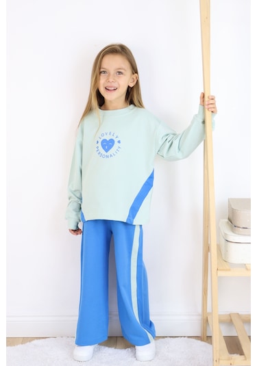 Kız Çocuk İspanyol Paça Basic Takım Yeşil