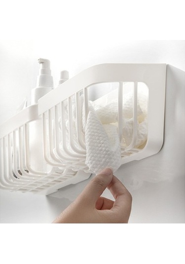 Pazly Suntek Rafı Organizatör Lavabo Duş Dayanıklı Banyo Ag Beyaz