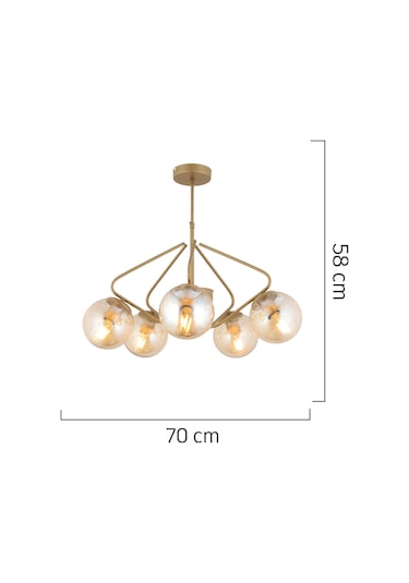 Mildred 5'Li Eskitme Modern Sarkıt Genç Odası Mutfak Yatak Odası Salon Sarkıt Avize