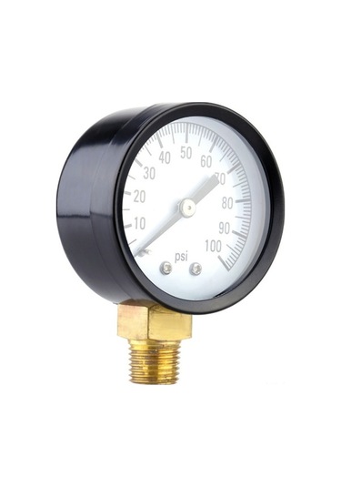 Besthome1 0-100 Psı Pirinç Bağlantılı Su Basınç Göstergesi, Kuyu Pompası Havuz Filtresi İçin