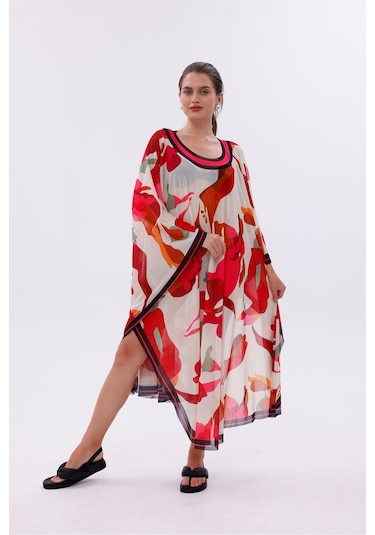 Tarzını Seç Kimono Pareo - Tesettür Pareo - Kemer Model 240x135 Cm Çok Renkli