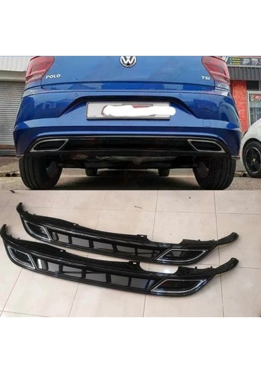 Volkswagen Polo R Line Arka Tampon Difüzörü 2018 Sonrası Mk6
