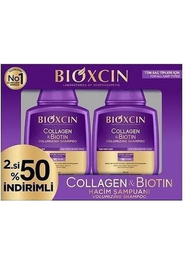 Bioxcin Collagen Biotin Ekstra Hacim Dolgunlaştırıcı Şampuan 2 x 300 ML