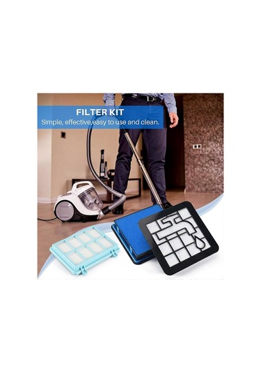 Philips Powerpro Compact Fc9331 Fc9332 Fc8010 Elektrikli Süpürge İçin 2'li Filtre Seti