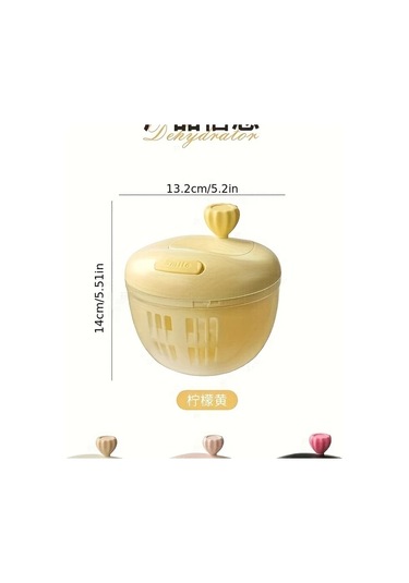 Elmpaly Sarı 10 Saniyede Yüksek Hızlı El Tipi Salata Sebze Kurutucu