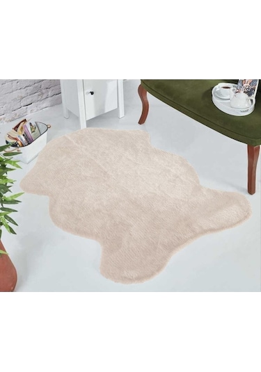 Sarar Peluş Halı Krem