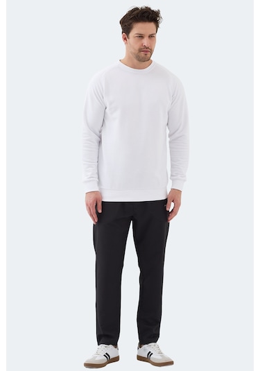 Slazenger Nadav Erkek Beyaz Sweatshırt Beyaz