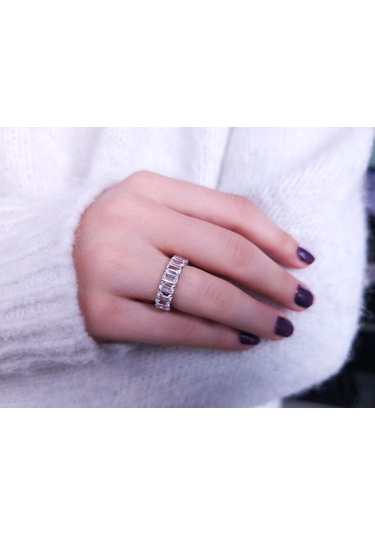 Sirius Emerald Kesim Beyaz Topaz Tamtur Yüzük 0804r0410