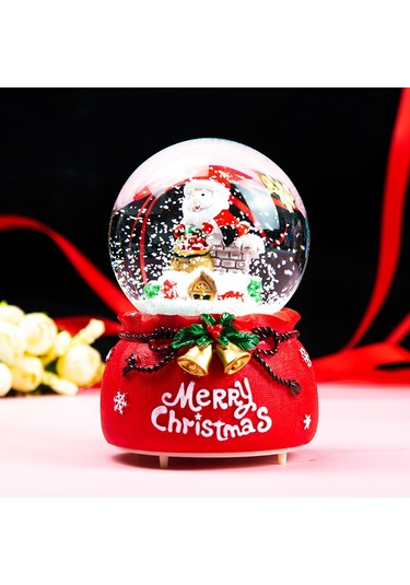 Kristal Küre Otomatik Kar Karikatür Truva Dekoru Yaratıcı Müzik Kutusu Çocuklara Doğum Günü Hediyesi Müzik Kutusu 2136c Ev No. 100 Otomatik Kar Döngüsü Müzik Renkli Işık