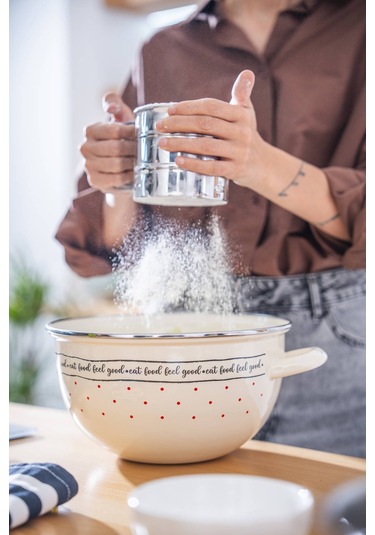 Feel Good Emaye Rendeli Karıştırma Kabı - 30 Cm Renkli