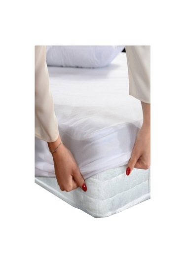 Divanev Sıvı Geçirmez Fitted Alez 60x120 Cm Pamuk Fitted Bebe Çoçuk Alezi Beyaz