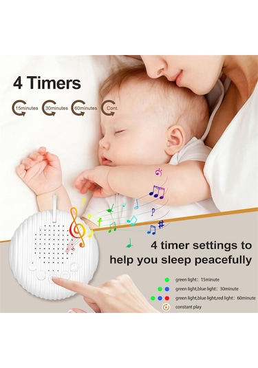 Xurunkeji Beyaz Gürültü Ses Makinesi, Taşınabilir Bebek Ses Makinesi, Bebek Odası İçin Gürültü Önleyici Seyahat Ses Makinesi Beyaz