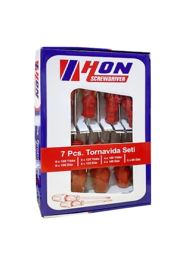 Hon Tornavida 7 Parça Tornavida SetiFarklı Boyutlarda