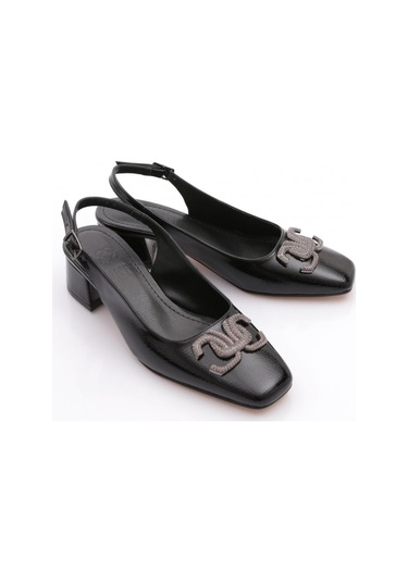 Dgn K39 Kadin Arkadan Bağlamali Tokali Topuklu Ayakkabi Siyah Kırışık Rugan Dgn K39 Kadin Arkadan Bağlamali Tokali Topuklu Ayakkabi Siyah Kırışık Rugan