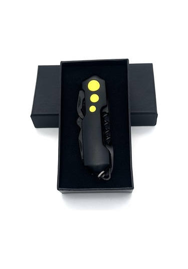 Valkyrie 14 Fonksiyonlu Outdoor Kamp Multifonksiyonel Kutulu Cep Çakısı Sarı Siyah Sarı - Siyah