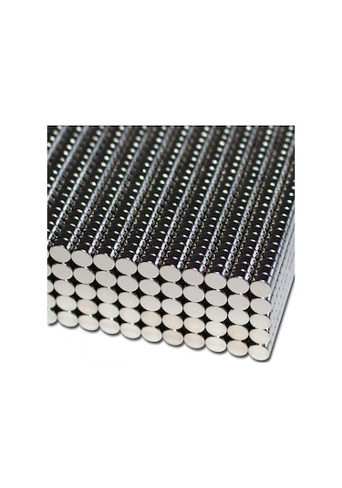 100 Adet Çap 4Mm X Kalınlık 1,5Mm Yuvarlak Güçlü Neodyum Mıknatıs N11.2440