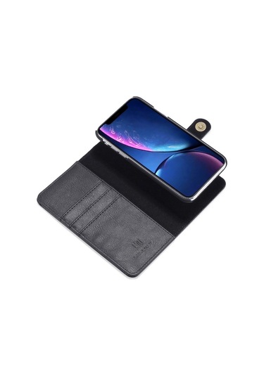 İphone 11 - Huahuı Cüzdan Kılıf/manyetik Kapak - Siyah Siyah Siyah Çok Renkli