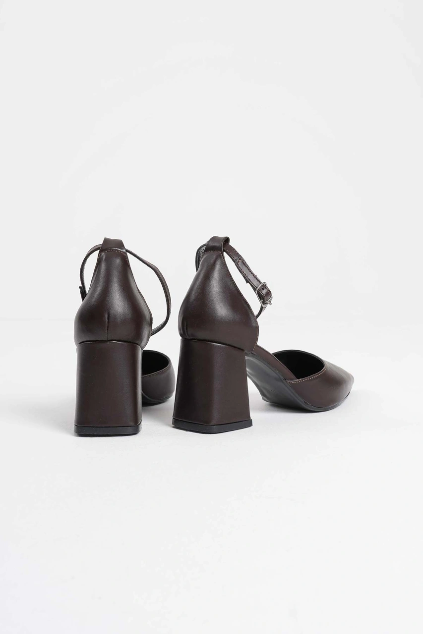 Doren Acı Kahve Cilt Kadın Topuklu Ayakkabı Muhtelif