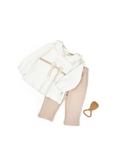 Bebek Alt Üst Takım %100 Organik Pamuk , Bebek - Yenidoğan- Csy8153 Taş