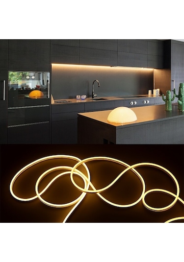 Neon Esnek Şerit Led Tak Çalıştır Kumandalı-dimmer-gün Işığı 2mt