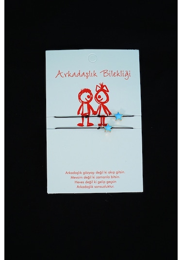 Arkadaş Şans Bilekliği Yıldız Model Çok Renkli