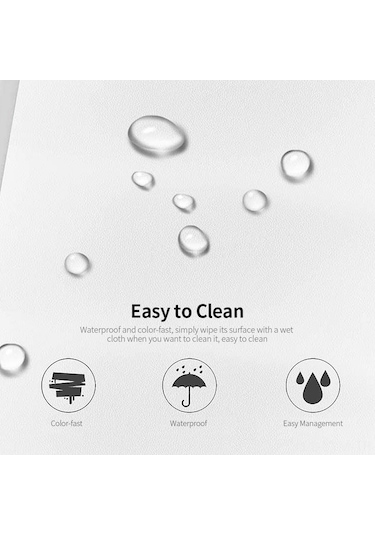 Geeksen Doğal Mantar Ve Pu Deri Masaltı Pedi - Su Geçirmez, Leke Tutmaz, 60x35cm Siyah